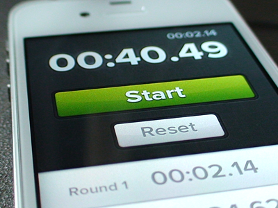 Stopwatch redesign freebie (free psd) button big free freebie green grey iphone psd stopwatch texture ui