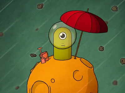 Lonely Planet illustration monster planet