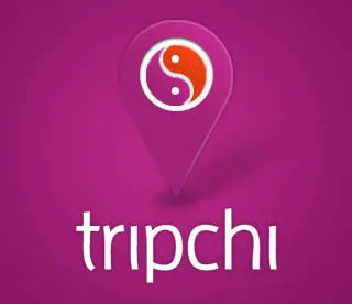 Tripchi Logo chi logo map marker purple yin yang