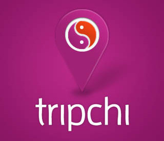 Tripchi Logo chi logo map marker purple yin yang