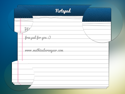 Notepad design france free mathieubrg notepad paris psd ui