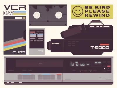 Holidays of june: Day 07 camera case collage dustin addair electronics retro tape tech vcr vintage