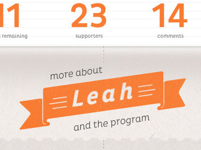 Non-Profit profile page orange paper profile ribbon