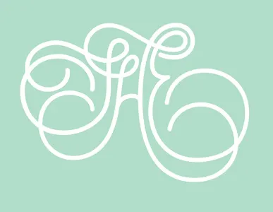 THE custom hand drawn hand lettering monogram typography vector