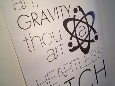 ah gravity poster big bang theory gloss grey poster sheldon cooper type white
