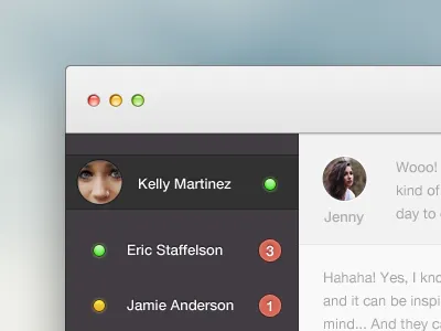 Chatterrrrrrr app beatbox chat clean concept interface light mac os x ui video youtube