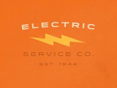 Electric Service Co. bolt fun hfj idlewild logo manholecover orange