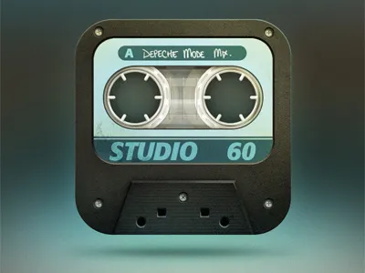 Casette Tape casette icon illustration ios iphone tape