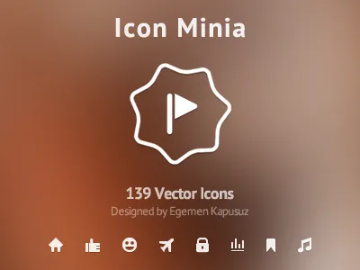 [from 2012] Icon Minia - 139 Vector Icons icon icon set minia vector icon
