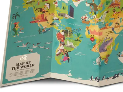 Monocle Artwork america design draw earth map monocle