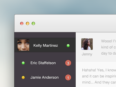Chatterrrrrrr fixes app beatbox chat clean concept interface light mac os x ui video youtube