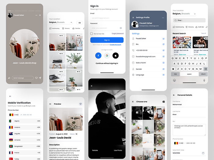 Profile UI designs, themes, templates and downloadable graphic elements ...