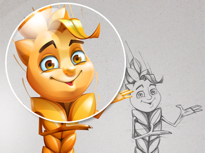 Wheat character character mascot plant vegetable wheat