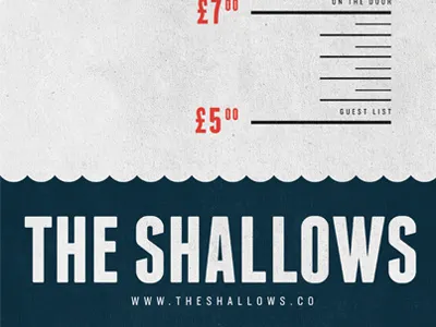 The Shallows gig poster design poster print texture typography