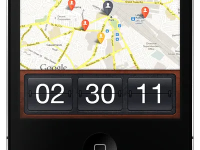 Flipclock Timer iOS countdown flipclock ios iphone location maps metal retina timer wood