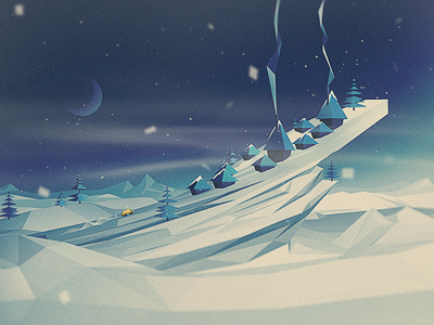 Home car chimney home moon snow sunset