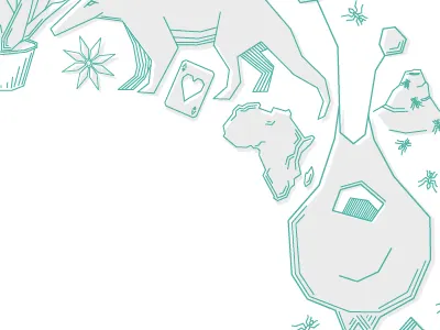 The Letter A - WIP alien illustration letterpress line art print shading