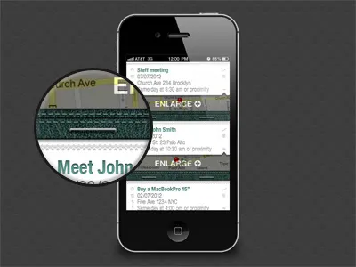 GeoNote+ Front geolocation ios ui ux