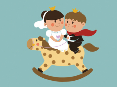 Invitation to the wedding bride couple groom horse invitation to the wedding prince princess romance wedding