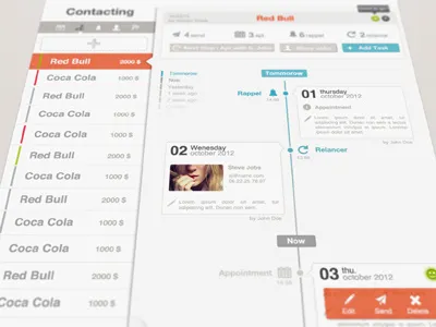 Timeline agency agenda appointment calendar crm dashboard process team timeline