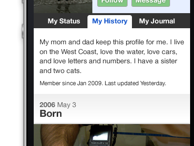 My History mobile patientslikeme wow week