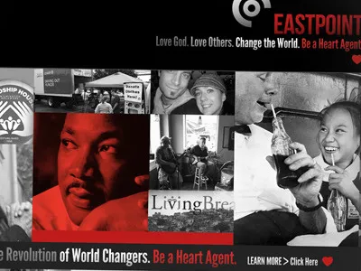 Eastpoint Community Church website redesign brand church faith humanitarian religious social justice