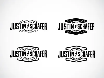 Logo black bolt crest design enclosure graphic justin lighting logo nebraska omaha retro schafer seal simple stamp typography vintage
