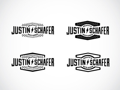 Logo black bolt crest design enclosure graphic justin lighting logo nebraska omaha retro schafer seal simple stamp typography vintage