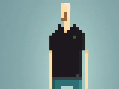 Pixel Self Portrait 8bit art bit figure human pixel portrait