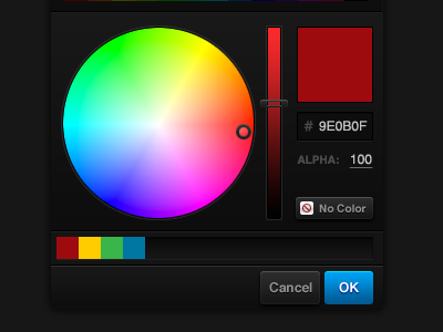 Color Picker color picker colors dark helvetica ui