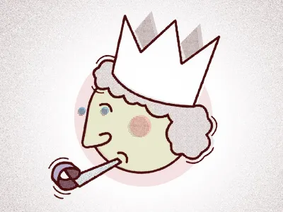 Holidays of June: Day 013 birthday crown dustin addair face head holidays of june illustration party queen