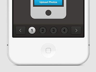 Onboarding (Dark) app bar batch button ios iphone numbers onboarding photo progress tab bar welcome flow