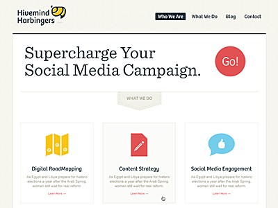 Hivemind Harbingers bree header hivemind harbingers sentinel tan typography ui web website white