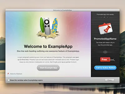 Welcome Window app mac welcome