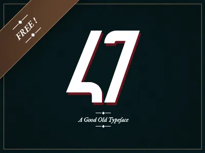 47 - Free Typeface 47 font free moinzek typeface