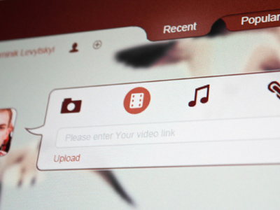 Share Bar brown icons media share social upload web design