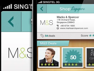 iPhone Shopping App highstreet iphone shopping singapore ui design