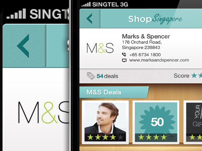iPhone Shopping App highstreet iphone shopping singapore ui design