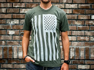 Inkefx - Salute flag green illustration inkefx tshirt white