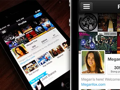 Music App - Profile app iphone music note profile ui