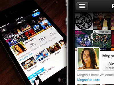Music App - Profile app iphone music note profile ui