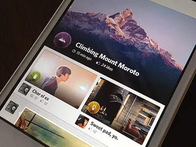 Featured Photos app buttons categories feed gallery icons ios iphone photos ui