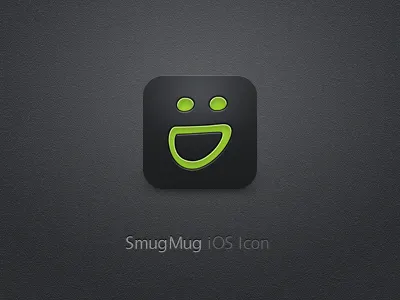 SmugMug iOS Icon app app icon black green grey icon ios ios icon logo retina retina icon smugmug texture