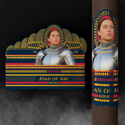 Joan of Arc Cigar Brand (Brand Available for purchase) 3d branding cigar cigar design design graphic design packaging product design