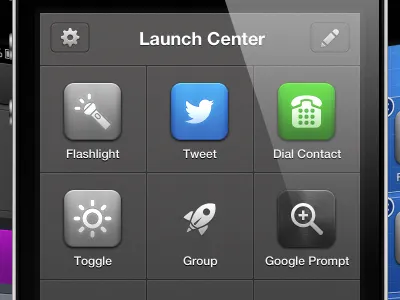 Launch Center Pro UI app icons iphone launch mobile ui ux