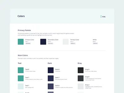 Vial Design System colors design design system graphic design icon system icons system typography ui ux web design