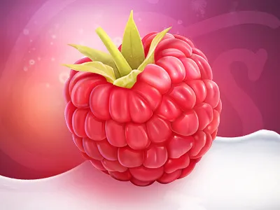 Raspberry color dating element fresh fruit icon light milk raspberry sketch typography web