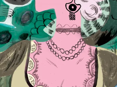 Roughing it. drink lace lady neck peacock