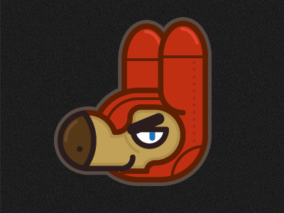 Spacemutt character illustrator minimal vector
