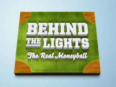 BTL Logo Treatment 3d baseball diamond field grass logo perspective sports title